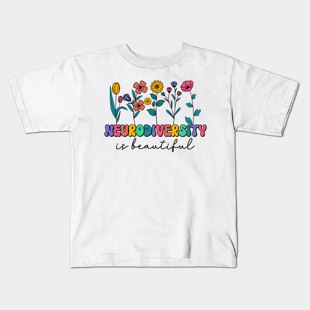 Neurodiversity is beautiful Autism Awareness Kids T-Shirt by Clothspell